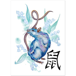 Premium Matte Paper Poster- chinese horoscope rat