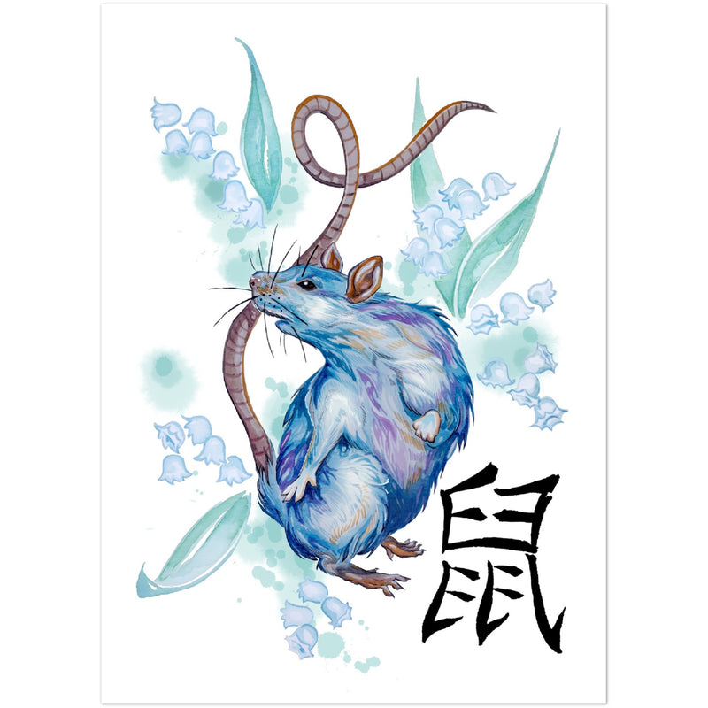 Premium Matte Paper Poster- chinese horoscope rat