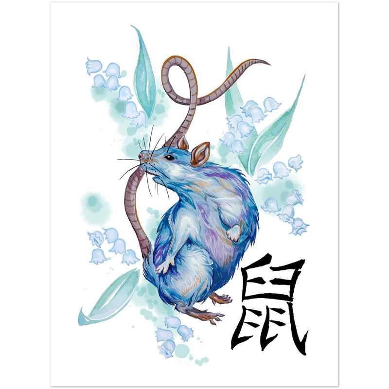 Premium Matte Paper Poster- chinese horoscope rat