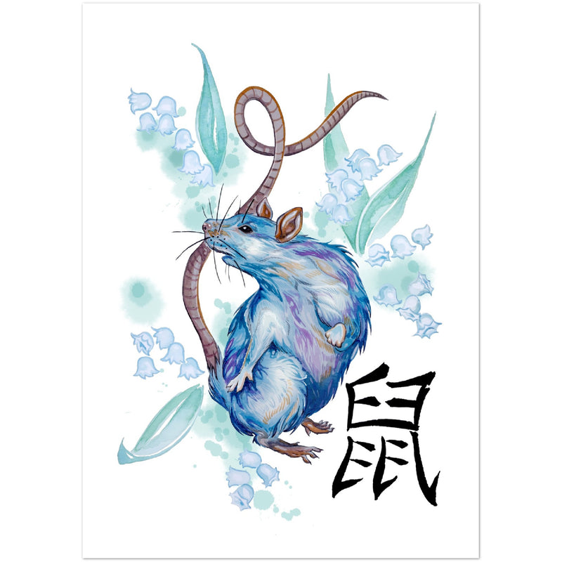 Premium Matte Paper Poster- chinese horoscope rat